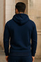 Men's Winter Pocketed Blue Oversized Sweatshirt - 5