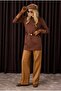 100% Leather Long Gloves Tan - 2