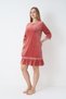 Women's Cotton Velvet Zippered Winter Dress / Tile 3716 - 6