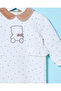 Baby White Jacquard Sleepsuit - 2