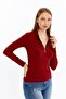 Women's Long Sleeve Half Zipper Slim Fit Tshirt - 2