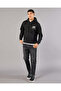 Men Black Front & Back Embroidered Hooded Sweatshirt - 2