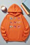 Unisex Colorful Ribbon Printed Hooded Sweatshirt