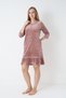 Women's Cotton Velvet Zippered Winter Dress / Dusty Rose 3717 - 5