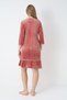 Women's Cotton Velvet Zippered Winter Dress / Tile 3717 - 6
