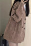 Women's Oversized Pocket Buttoned V-Neck Knitwear Cardigan - 5