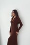 Maxi Boy Half Placket Button Detailed Knitwear Dress Aw25El0022 - 4