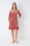 Women's Cotton Velvet Zippered Winter Dress / Tile 3719 - 4