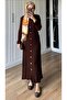 Endam Buttoned Dress Burgundy