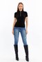 Women's Short Sleeve Half Zipper Slim Fit Tshirt - 3