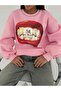 سويت شيرت نسائي ذو رقبة دائرية من Pink M Lip مطبوع
