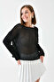 Women's Wide Collar Knit Detail Oversized Knitwear Sweater - 4