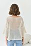 Women's Boat Neck Knit Detail Oversized Knitwear Sweater - 6