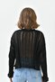 Women's Mock Neck Knitted Detailed Crop Knitwear Sweater - 6