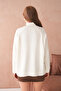 Women's Mock Neck Button Detail Oversized Knitwear Sweater - 6