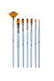 Orange Kalemlk Brush Holder 12-Compartment Bagged Brons Oil Paint and Acrylic Brush Synthetic 7-Piece Set - 2
