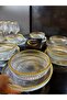 Gilded 6-Person 12-Piece Snack Set, Bowl Plate Snack Set, Striped Bowl Plate, Serving Set - 7