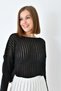 Women's Boat Neck Knit Detail Casual Knitwear Sweater - 3