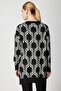 Patterned Long Knitwear Sweater - 4