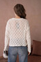 Women's Crew Neck Knit Detail Knitwear Sweater - 8