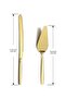 Gold Cake & Pastry Serving Set — Stainless Steel Knife and Server (2 pcs) - 2
