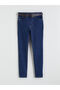 Alita City Lcw Jeans with a Difference in Color Indigo Denim Straight Narrow & Slim High Waist Narrowest Leg Women's Jean Pants - 5
