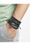 5-Piece Axe Design Black Genuine Leather Bracelet Men's Bracelet Real Leather Bracelet Set - 2