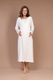 Women's Ecru 100% Cotton Double-Breasted Collar Special Design Full Length Maternity Nightgown Nightgown Set - 7