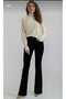 Black Lycra High Waist Spanish Jean Pants