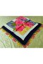 Handmade Needlework, Shuttle and Crochet Embroidery, Cheesecloth Yemeni, Scarf, 4-Sided Embroidered 100X100 cm - 5
