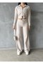 Women's Double Zipper Selanik Fabric Tracksuit Set - 4