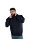 Yansı Basic Bisiklet Yaka Unisex Sweatshirt Füme - 3