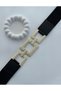 Gold Buckle Elastic Belt Dress Belt Shirt Belt Waist Belt Body Belt - 3