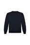 Yansı Basic Bisiklet Yaka Unisex Sweatshirt Füme