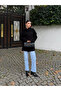 Women's Black Shawl Detailed Transitional Winter Premium Knitwear Jacket - 5