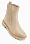 Lena Beige Women's Boots with Rubber Detail