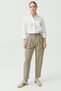 Women's Pleated Fabric Trousers - 4