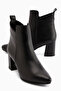 Julia Genuine Leather Black Heeled Women's Boots - 4