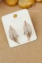 Xuping Vip Earrings - Xuping Zircon Stone Leaf Model Rose Xuping Hoop Earrings Non-Tarnish Non-Fading 2.8cm - 3