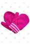 Fingerless Baby Girl Gloves Fuchsia Knitted Gloves 0-3 Years Old - 3
