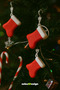 Christmas Stocking Decorative Tree Ornament 6 Pack |   Christmas Tree Ornaments |   Red and White New Year Accessory - 7