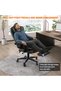 Ergonomic Office Chair, Computer Chair with PU Leather, Reclining Backrest, Retractable Foot Pedals - 5