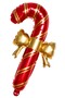 Ribboned Cane Foil Balloon Christmas Balloon Ornament 65-37 cm - 2