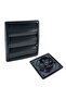 6462 Square Movable Aspirator Chimney Cover Wall Vent Adjustable (Smoked)