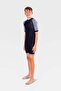 Boys Youth One Piece Swimsuit - Blue Black Fish - 3