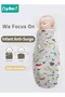 4 PCS Baby Swaddle Blanket Wrap Cap Gloves and Foot Straps Set Newborn Infant Sleep Sack With Caps 100% Breathable Cotton 0-4 Month - 2