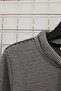 Women's Plus Size Collar Lace-Up Long Sleeve Skirt Elastic Striped Transitional Sweatshirt - 3