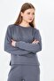 Women's Modal Fabric Comfortable Fit Tracksuit Set Smoked 8509-F - 8