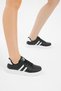 Unisex Black and White Thick Faylon Lightweight Sole Striped Lace-Up Sneakers - 4