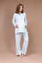 Women's Blue Spanish Sleeve Stylish Winter Design Maternity Pajama Set 3-Piece Set - 2